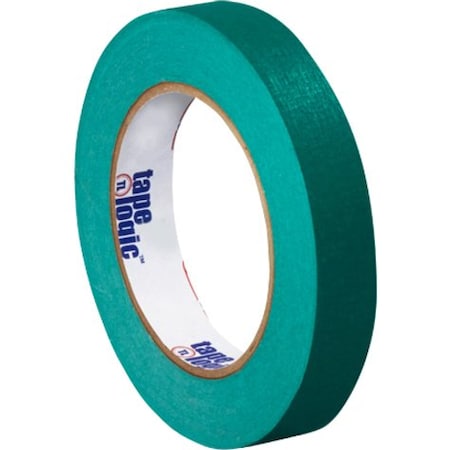 Tape Logic Masking Tape, 3/4x60 yd., PK12, 3/4" W x 60 yds L, Dark Green, 12 PK T93400312PKE